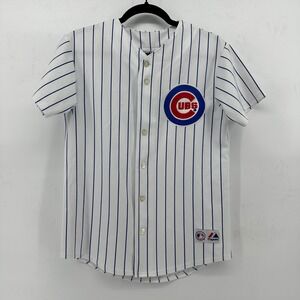 Vintage Majestic Chicago Cubs Jersey #9 Juan Pierre Mens Large Pinstripe MLB USA